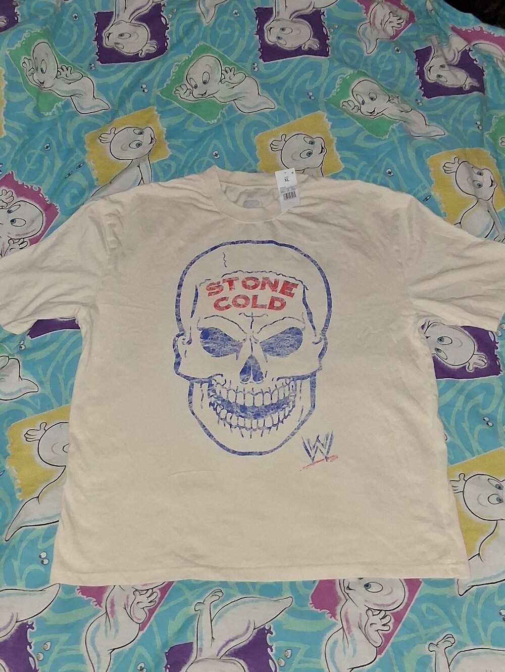 New Stone Cold Steve Austin WWE Shirt Retro Skull Tee WWF